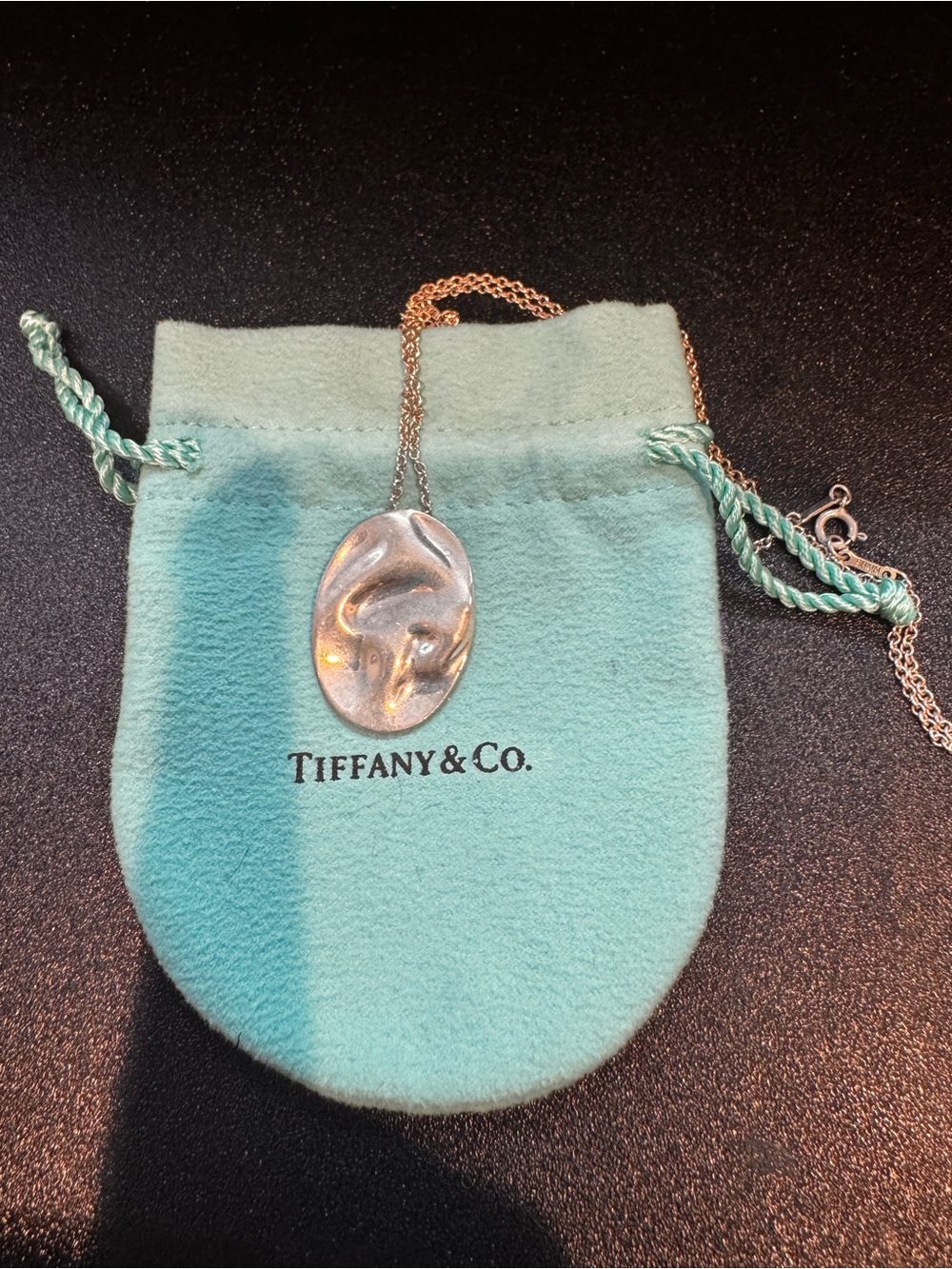 Tiffany & Co. Elsa Perreti Sterling Silver Sculpted Leo Necklace